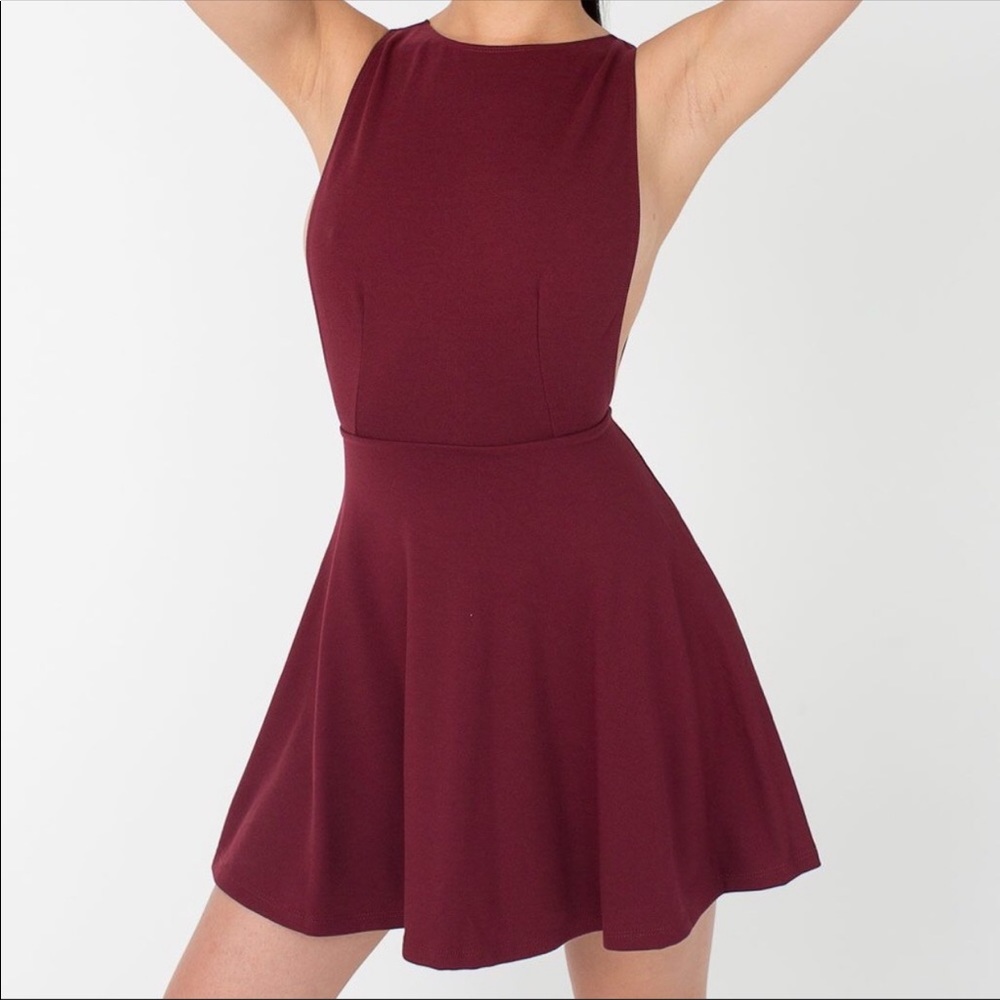Maroon colored cocktail dress